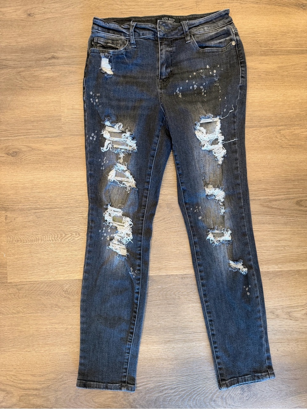 Judy Blue Boyfriend Distressed Ripped Jeans 5/27 Grunge Y2K